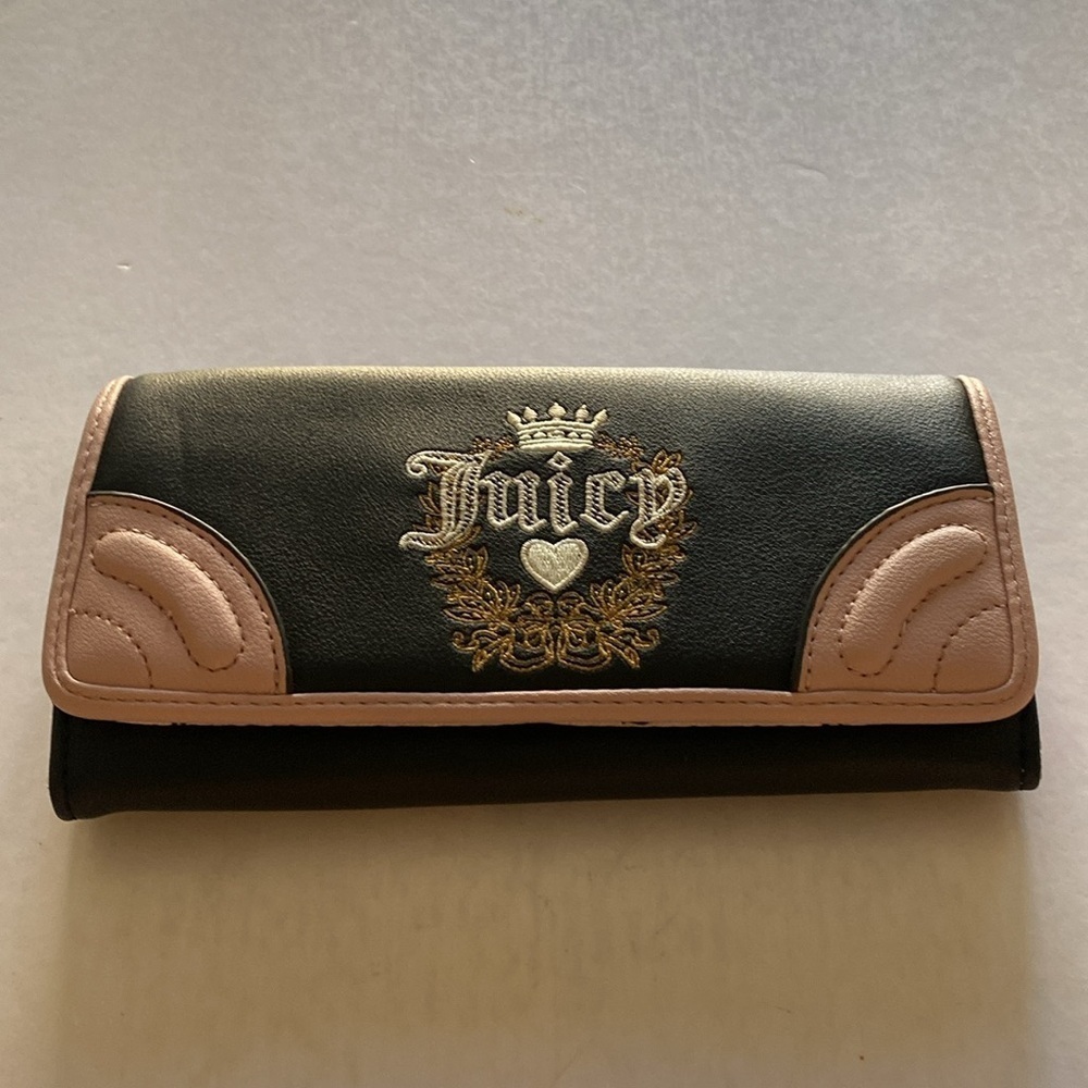 Juicy Couture Black and Pink Women's Wallet NWOT